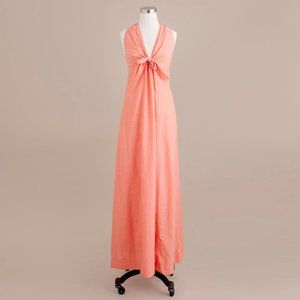 J. CREW Chambray Maxi Dress Melon Orange {D18}